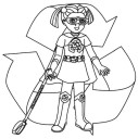Earth Saver Girl Color Sheet